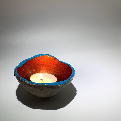 Hand-cast concrete bowl