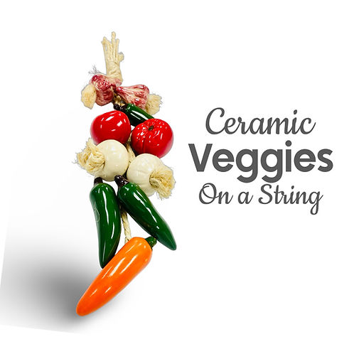 Ceramic Veggies On a String by Oh Comadre Candles