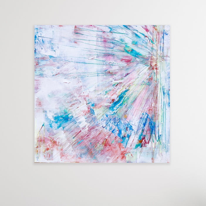 Pop The Champagne Encaustic Painting