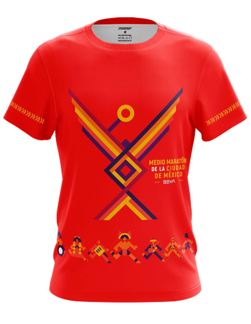Playera Medio Maratón CDMX 2021 mc roja