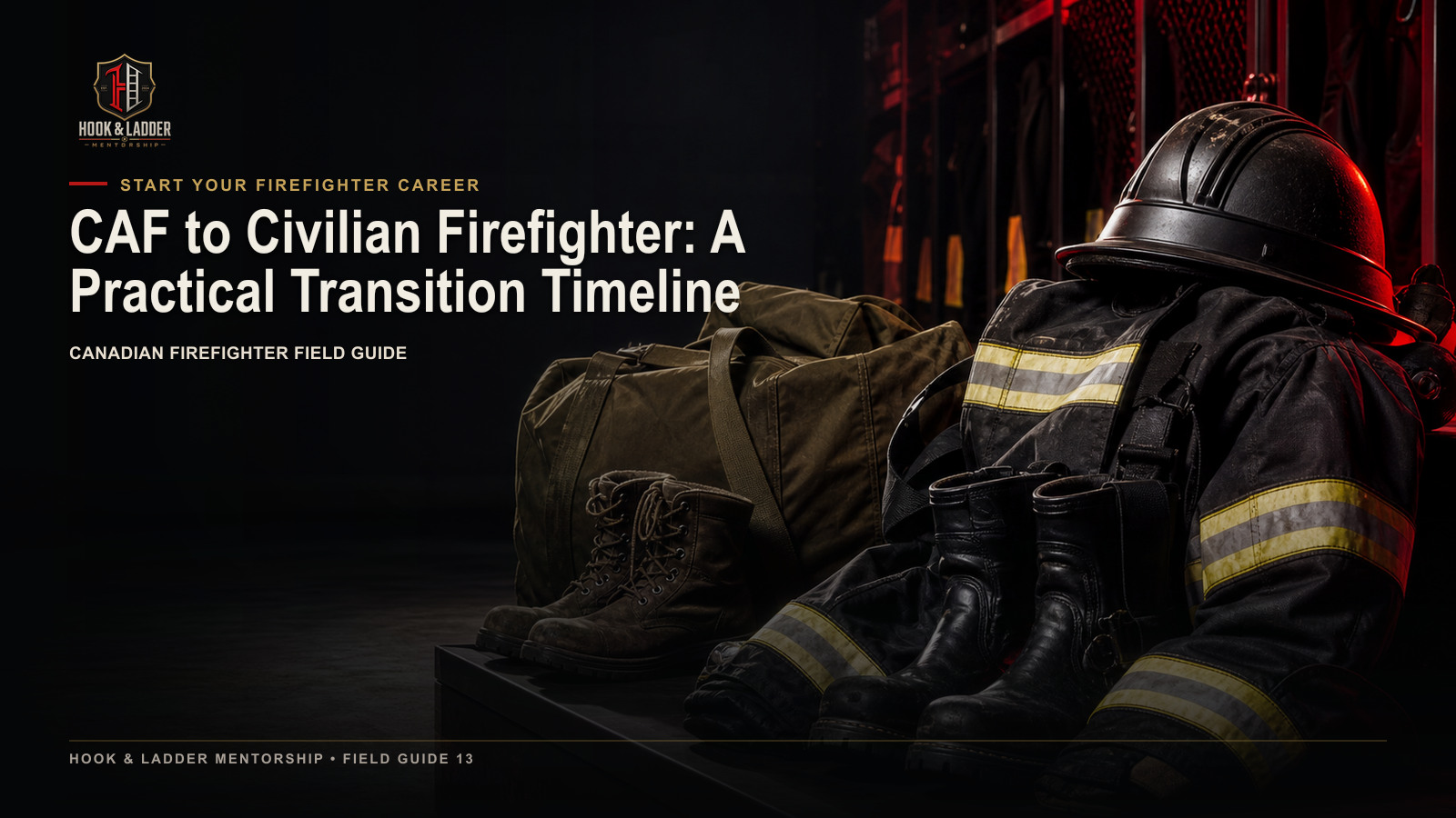 A Canadian Armed Forces member planning a careful transition into a civilian firefighter career.