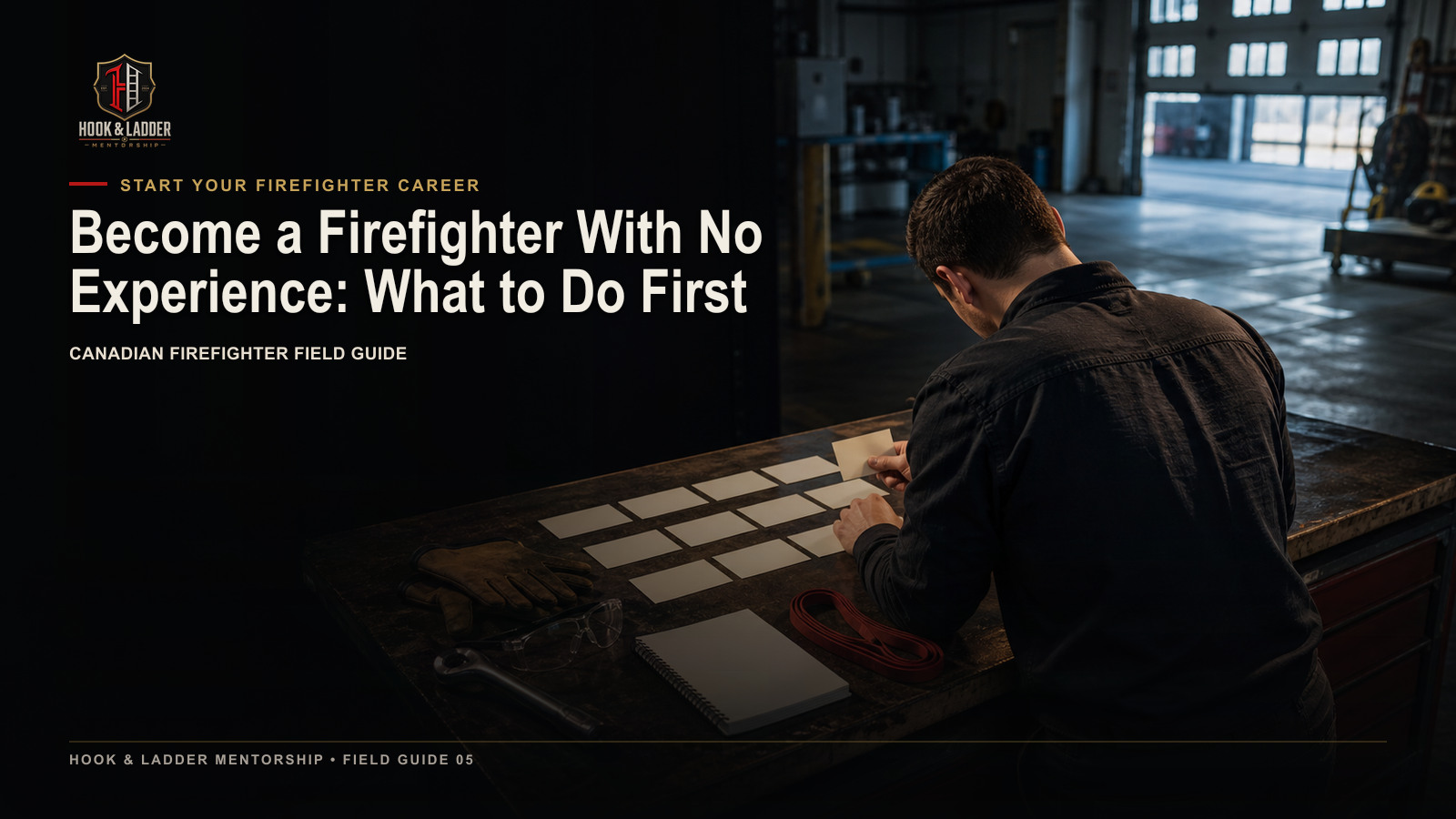 An aspiring firefighter beginning a focused 90-day plan without previous emergency-service experience.