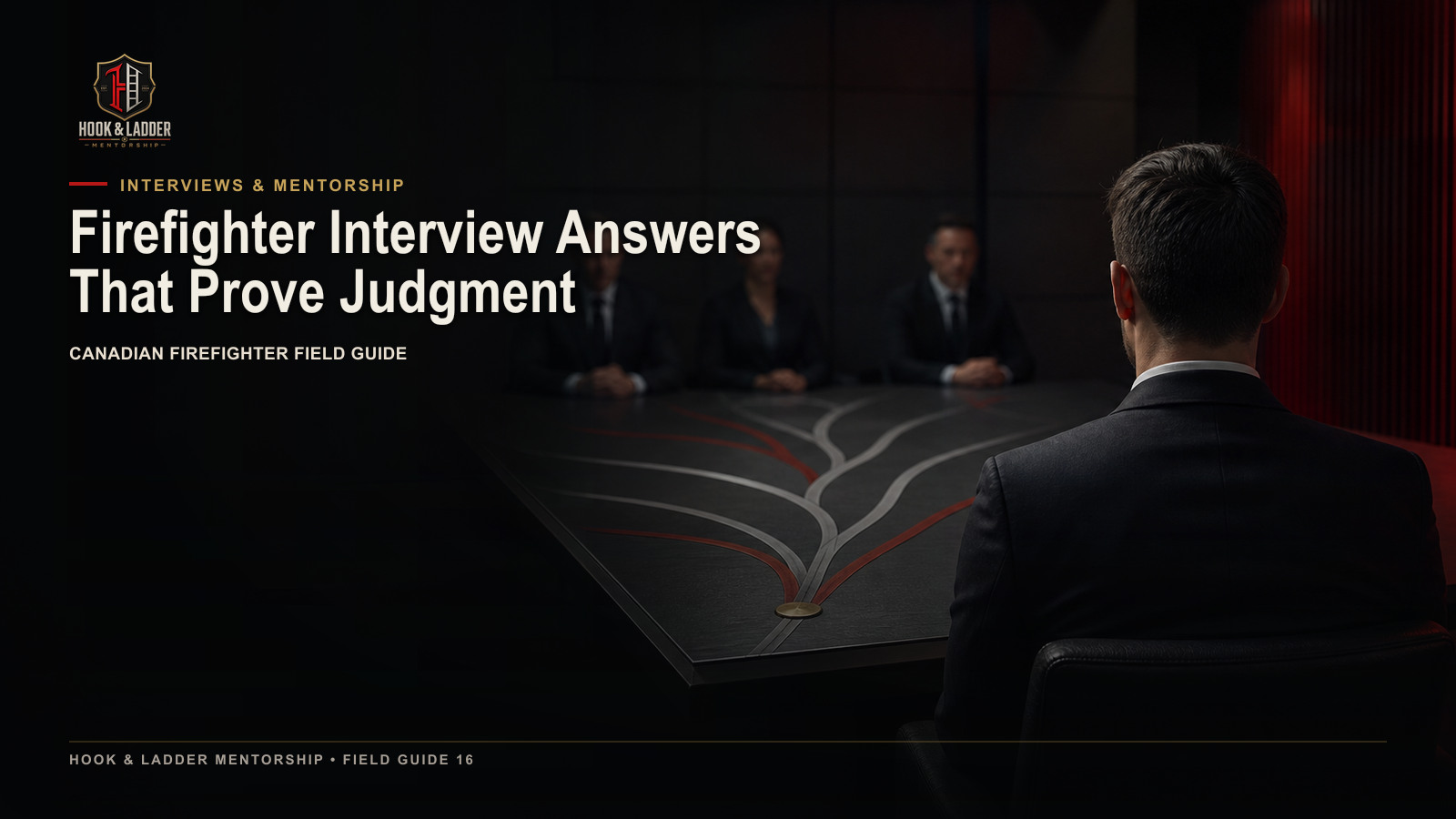 A firefighter candidate explaining a defensible decision to a structured interview panel.
