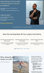 Example of landing page