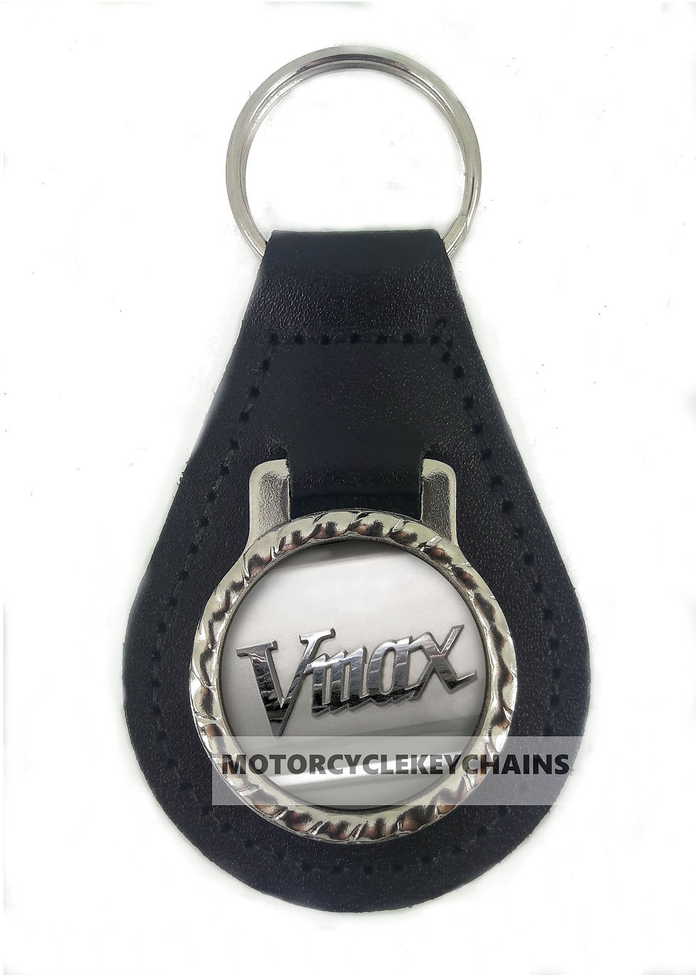 YAMAHA VMAX SILVER LEATHER KEYRING