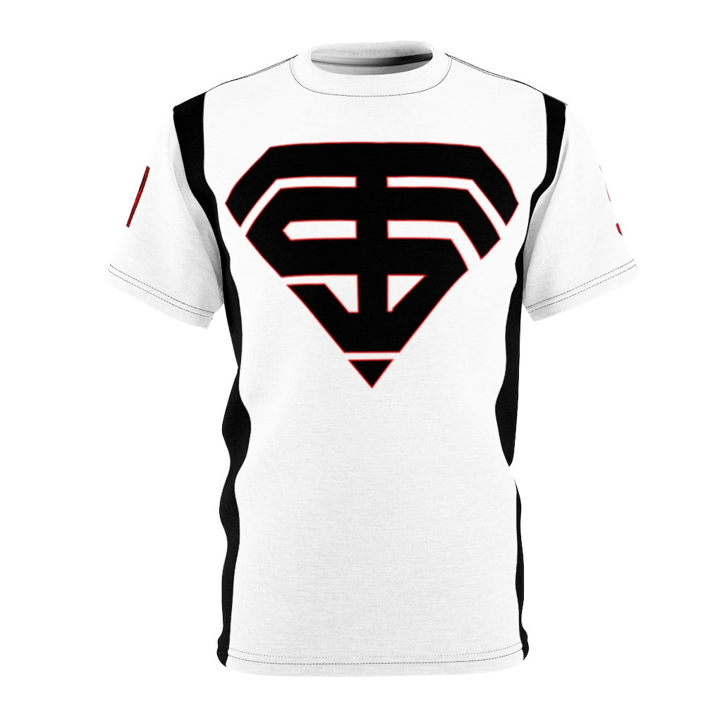 TraffiKsignZ Logo White Unisex AOP Tee