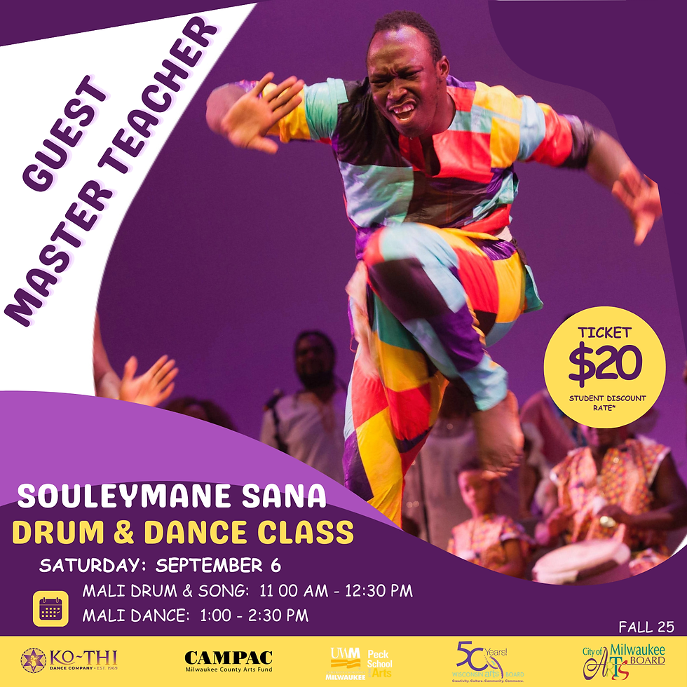Experience Mali Drum & Dance with Souleymane “Solo” Sana