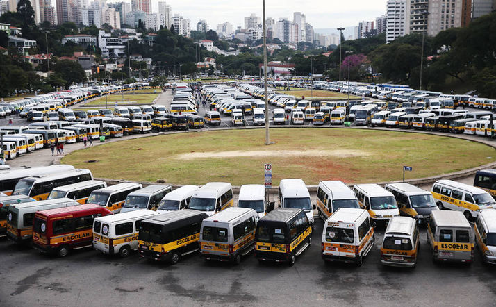 Vanzeiros Escolares protestam em frente à Câmara de São Paulo Hoje