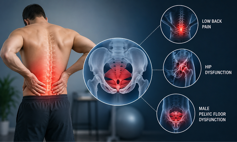Men’s pelvic floor physiotherapy treatment for low back and hip pain