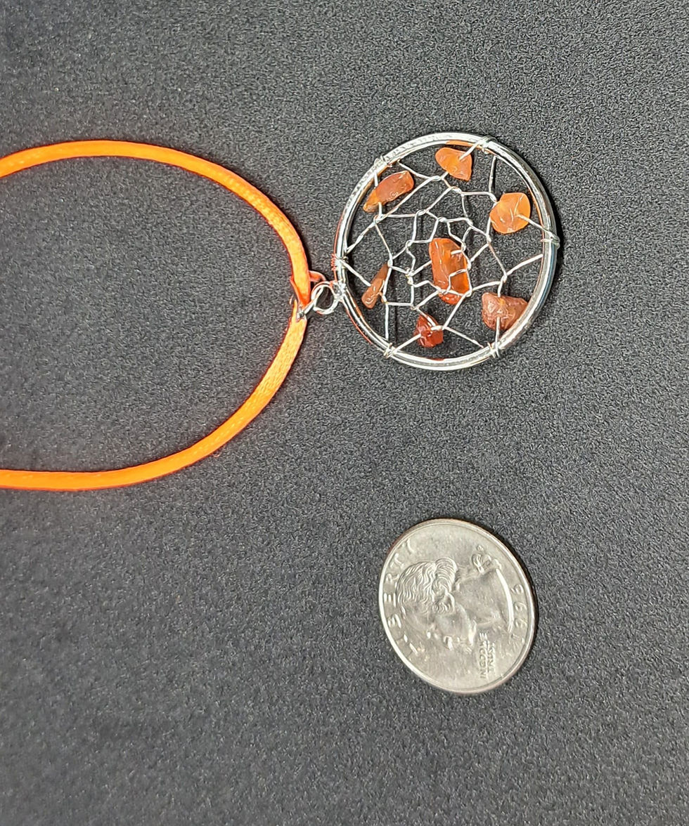 Thumbnail: Crystal Chip Dream Catcher Pendants