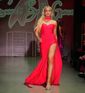 Mia Nina models for Sweet Bella Grace at NYFW