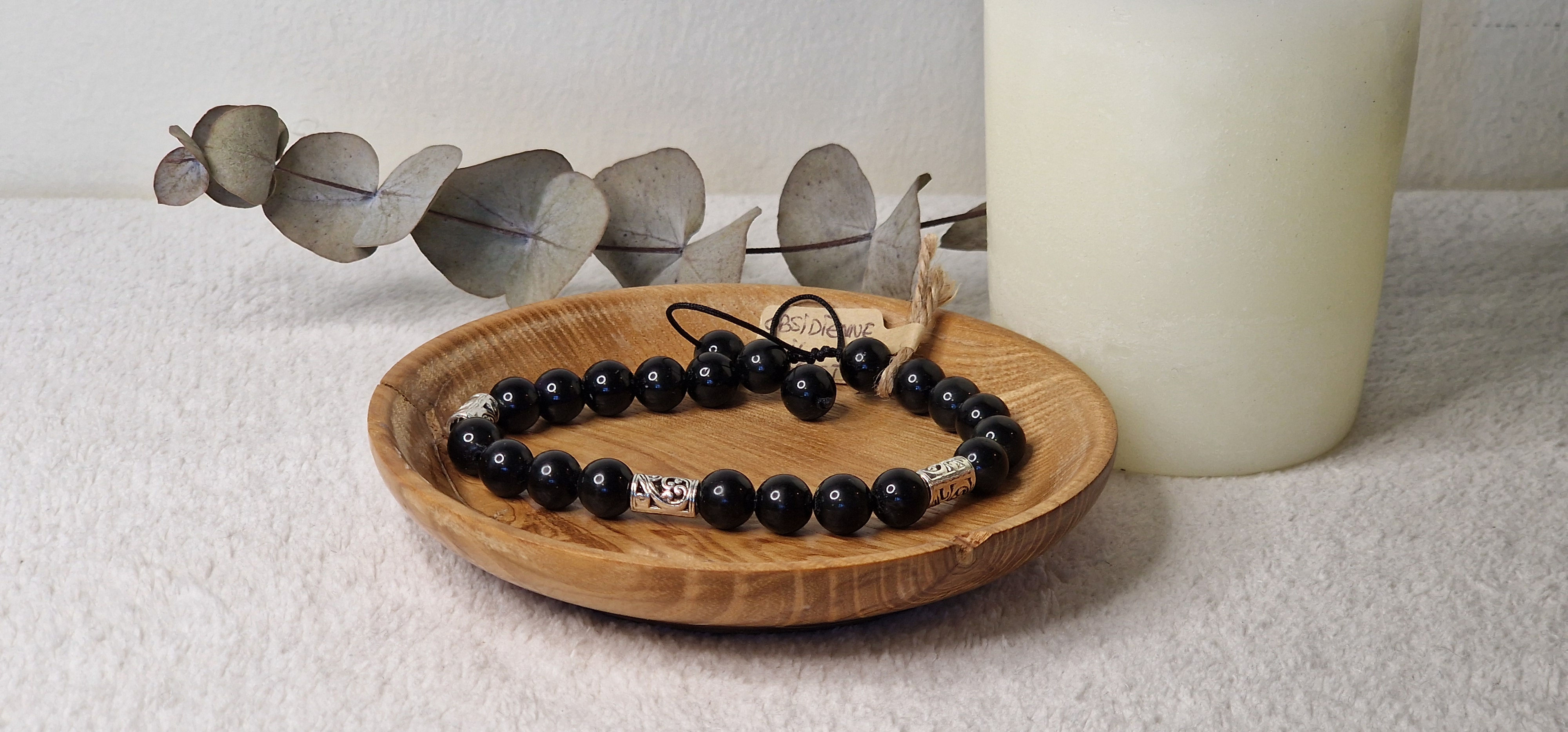 Bracelet Obsidienne oeil céleste 
