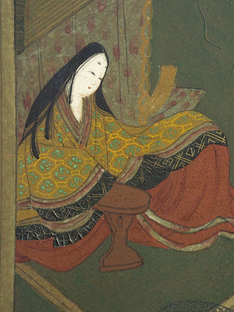 Thumbnail: 18th Century Two Fold Genji Screen, Tosa School