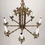 Thumbnail: Mid Century Faux Bamboo Gold Chandelier