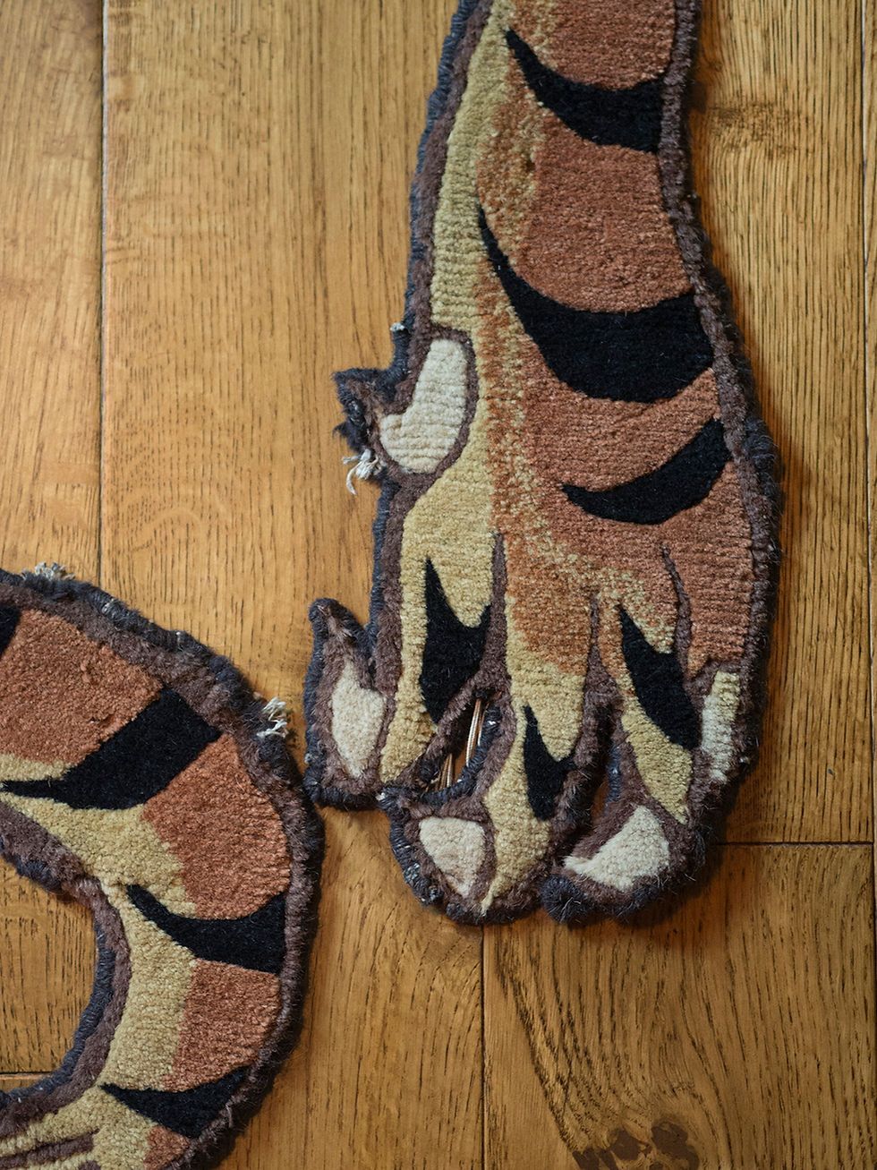 Thumbnail: Vintage Tibetan Faux Tiger Hide Rug
