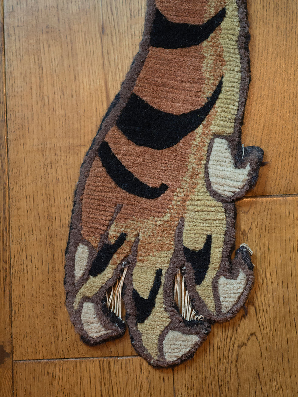 Thumbnail: Vintage Tibetan Faux Tiger Hide Rug