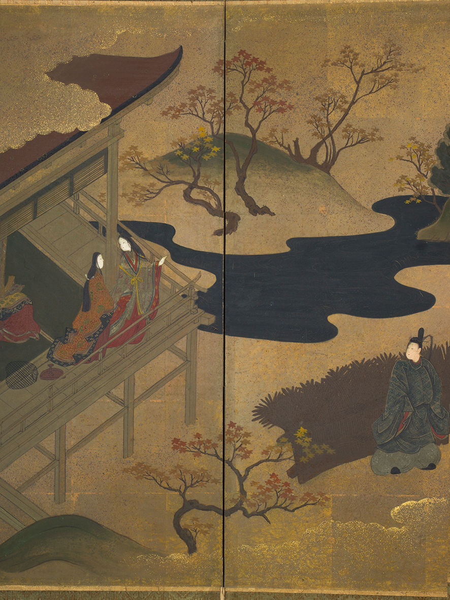 Thumbnail: 18th Century Two Fold Genji Screen, Tosa School
