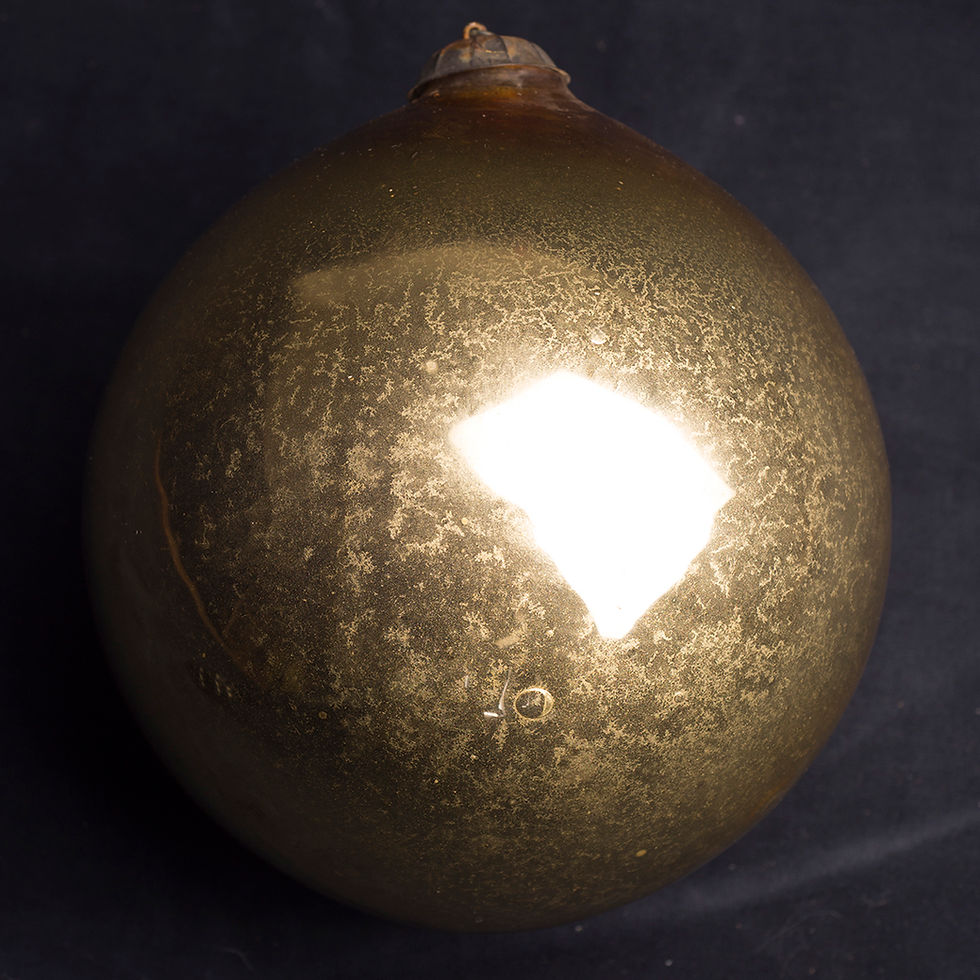 Thumbnail: Large mid 19th Century Gold Mercury Glass Witches Ball