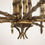 Thumbnail: Mid Century Faux Bamboo Gold Chandelier