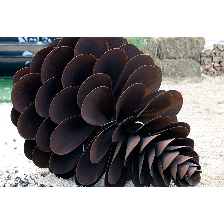 Thumbnail: Pinecone Corten Steel Sculpture Yard Decor Public Art Garden Decorations