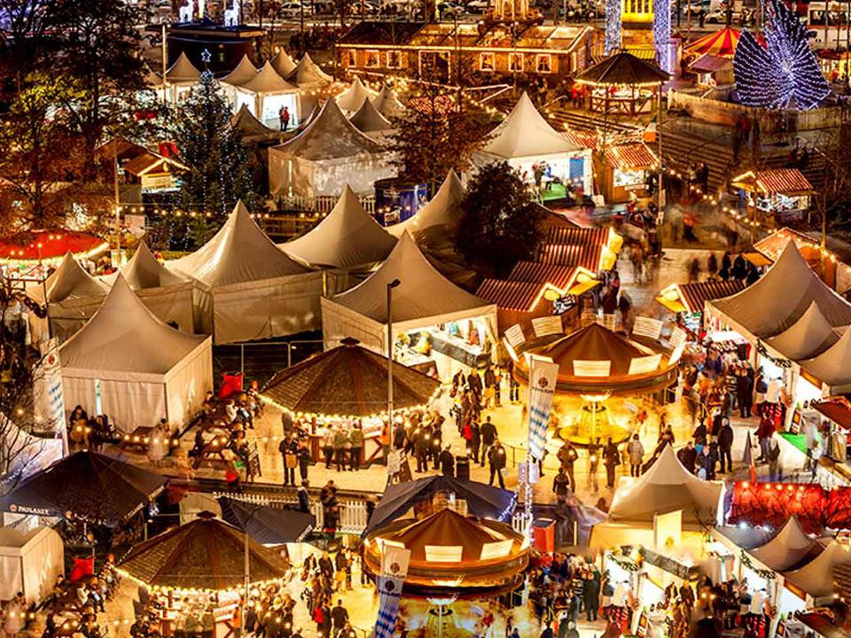 Galway Christmas market with Eventus marquee hire