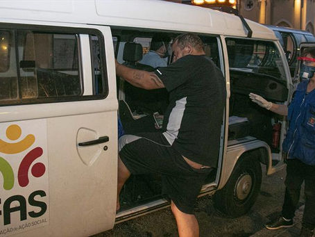 População pode ajudar FAS a acolher quem está nas ruas e no frio