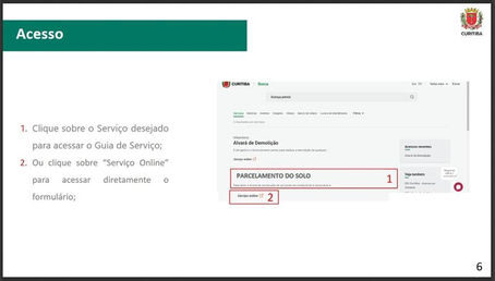 Serviços de Parcelamento do Solo também estarão disponíveis pela internet