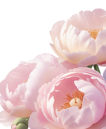 five pretty peonies