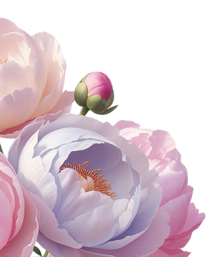 five pretty peonies
