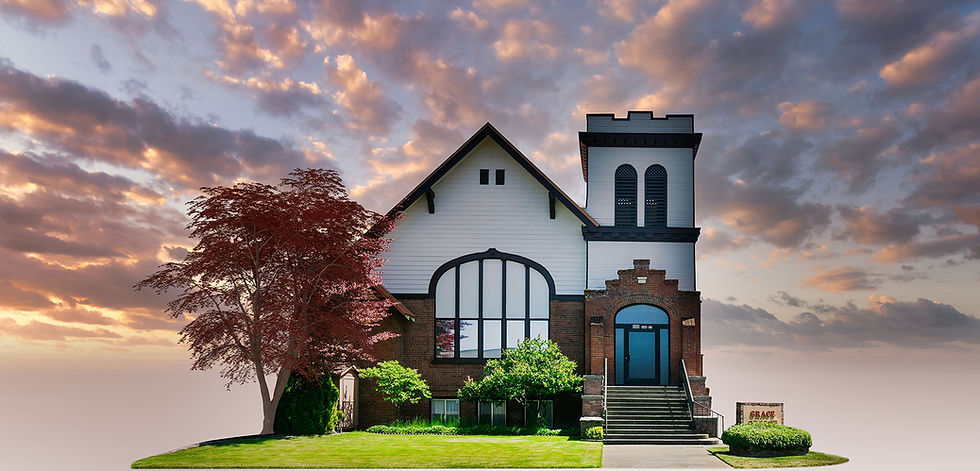 Grace Church Front Isolated Dawn 02 Sky