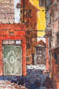 마라케시 골목 | Street in Marrakesh 2 (Red), Morocco (2018)