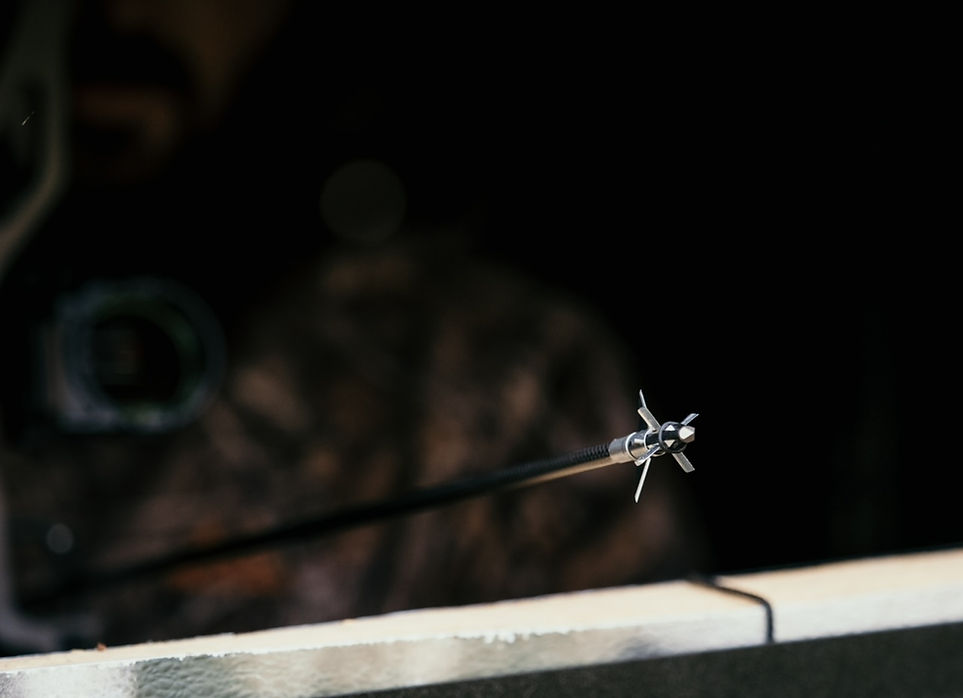 Revolutionizing the industry, our patent-pending broadhead technology features an innovative fragmenting design-dart that shatters upon impact, unparalleled internal damage precisely where it matters most. From Above Broadheads.