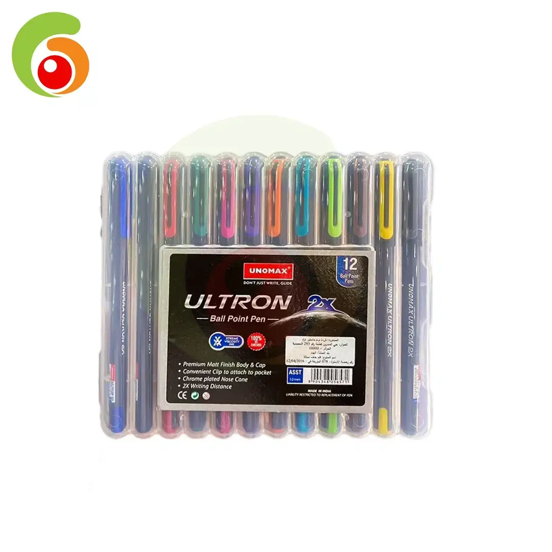 UNOMAX ULTRON 2X PACK DE STYLOS 12 COULEURS