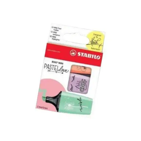 SURLINIEUR STABILO 07/72-07 MINI PASTEL BOITE DE 03