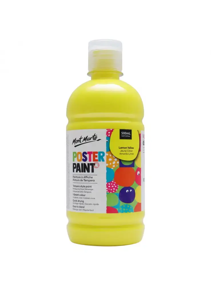 FLACON GOACHE TEMPERA POSTER PAINT JAUNE CITRON