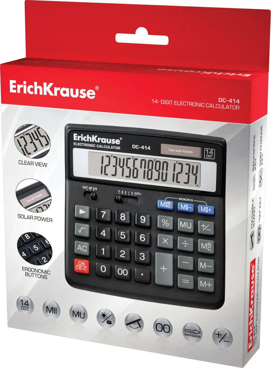 CALCULATRICE 14 CHIFFRES DC-414 EK-40414