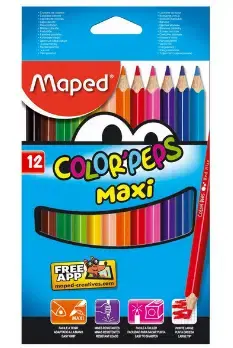 CRAYON DE COULEUR COLOR'PEPS MAXI DE 12 MAPED