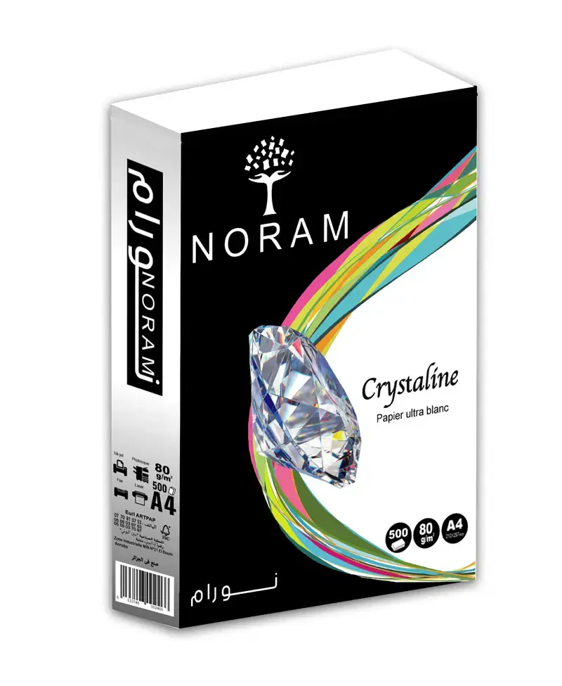 Rame papier A4 couverture plastique CRYSTALINE
