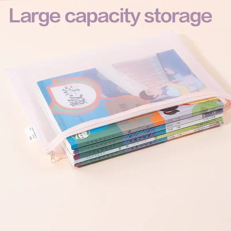 Miniature : POCHETTE POUR DOCUMENTS ZIP AVEC PORTE ETIQUETTE 140G/M2