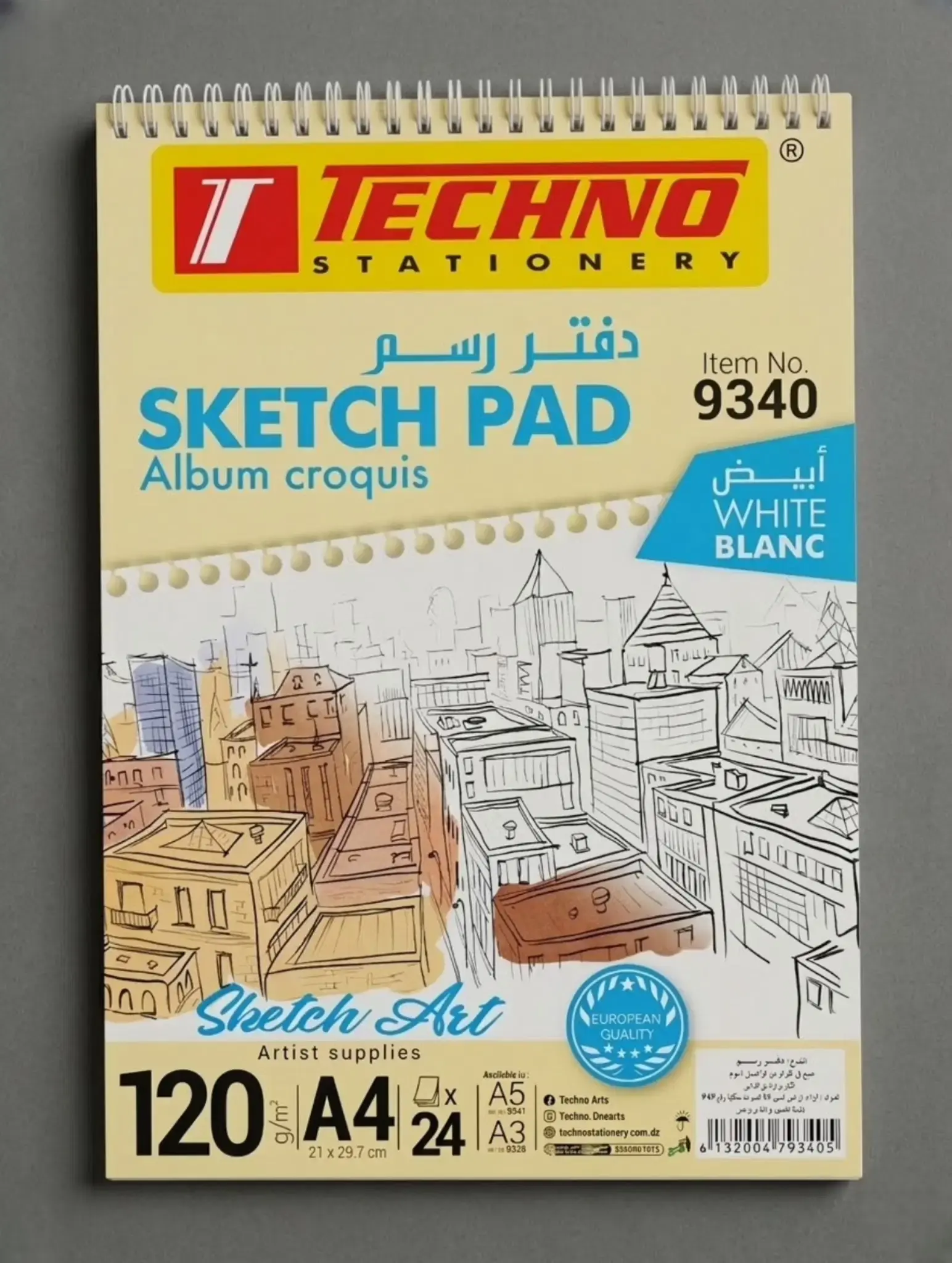 ALBUM CROQUIS 24F A4 21*29.7 CM 120GR TECHNO 9340