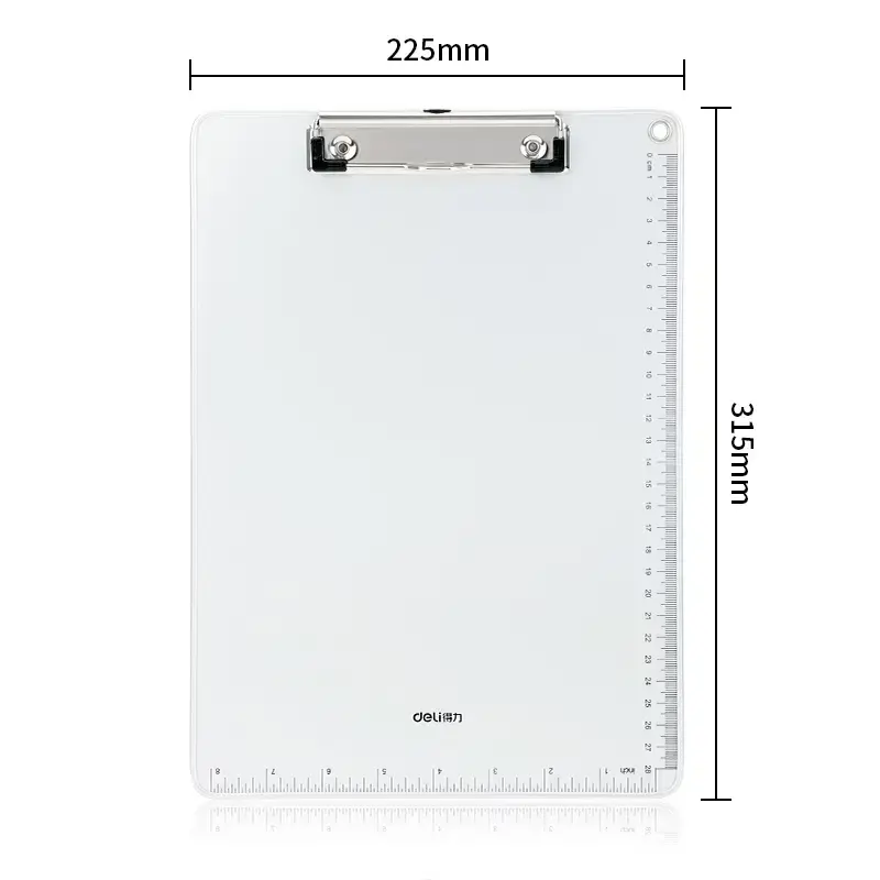 Miniature : CLIP BOARD A4 VERTICAL EN PP SILVER DELI 64504