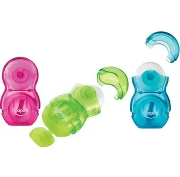TAILLE CRAYON GOMME LOOPY TRANSLU MAPED REF 049111