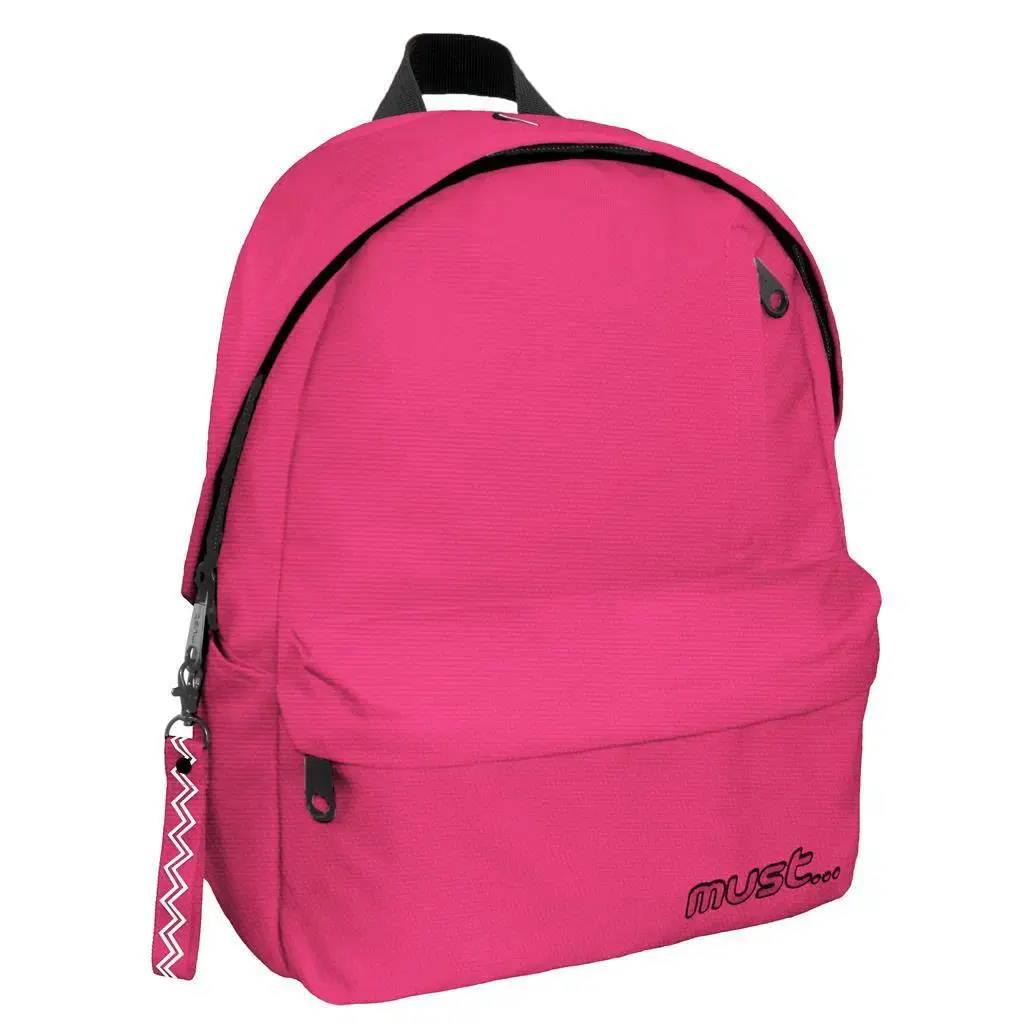 SAC À DOS MUST MONOCHROME PLUS 3 COMP RPET MUST ROSE FLUO 584604