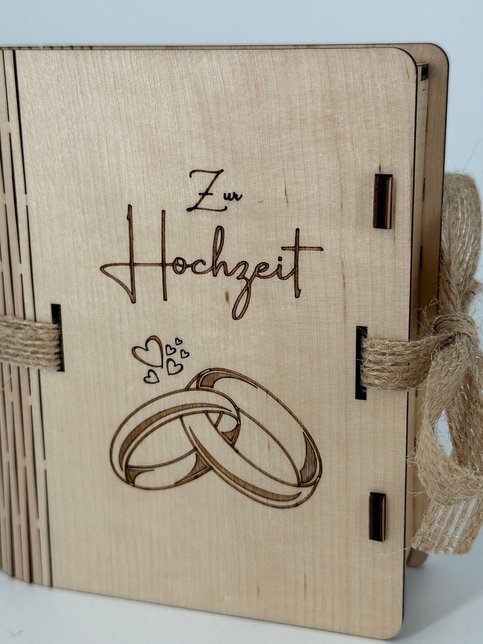 Miniaturbild: Buchbox Zur Hochzeit "Ringe mit Herzen"