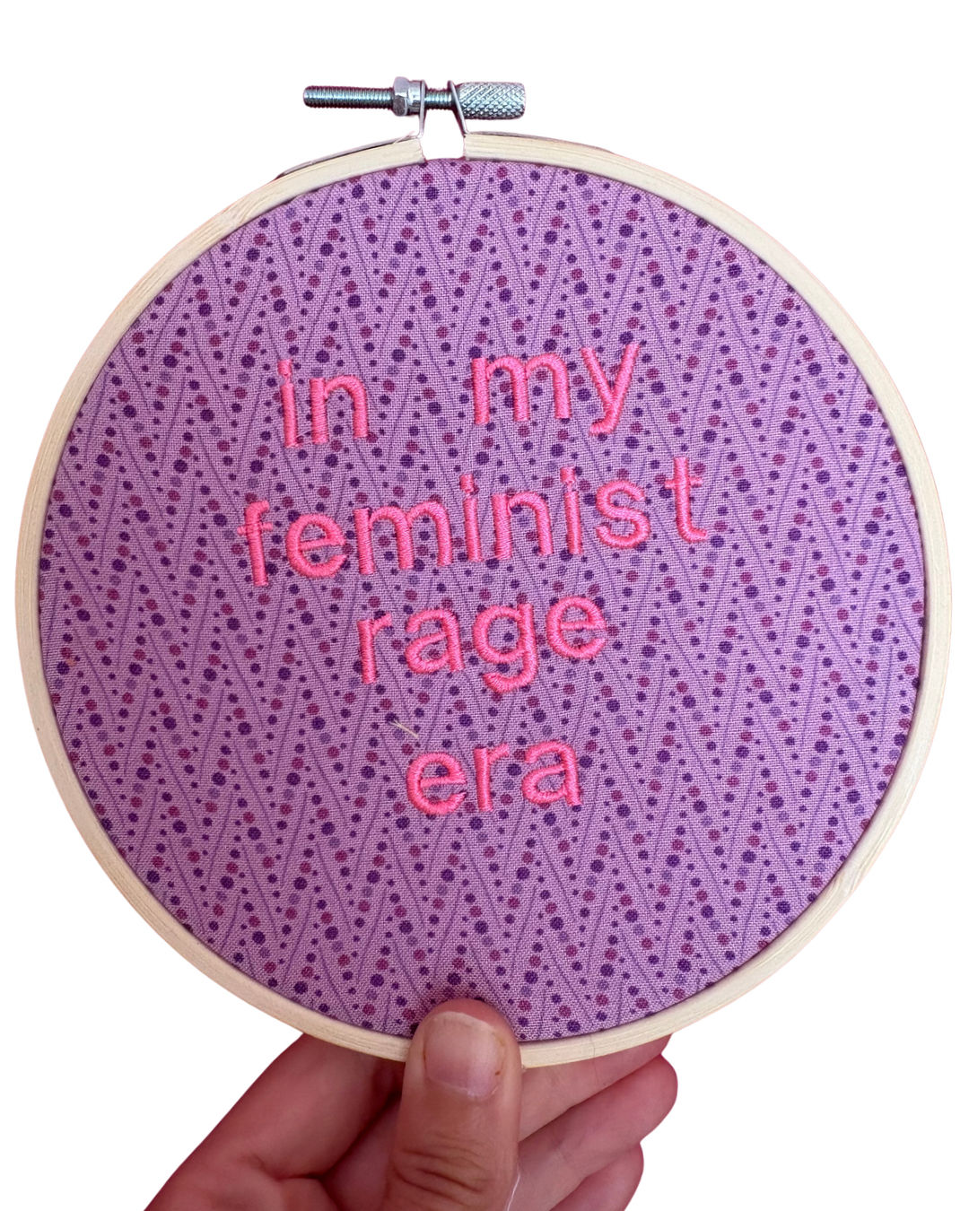In My Feminist Rage Era 6" Embroidery Gallery Wall Art