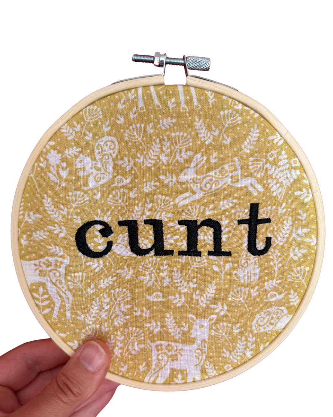 Cunt 6" Embroidery Gallery Wall Art