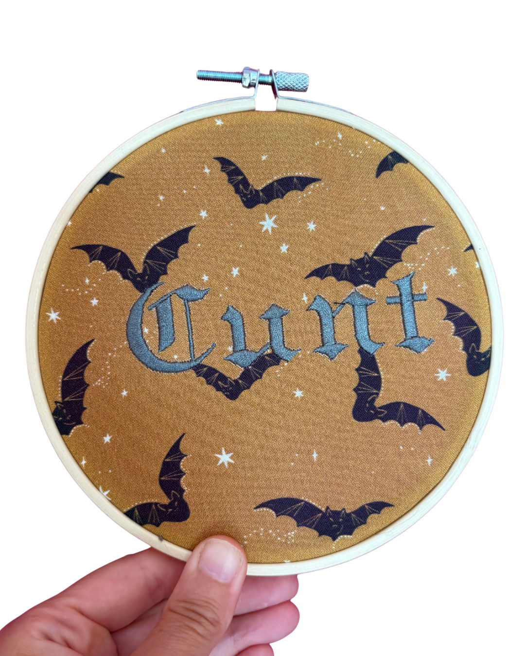 Cunt – 6" Embroidered Hoop Wall Art