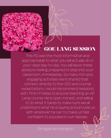 This PD was the most informative and approachable to what you will actually do in your cla