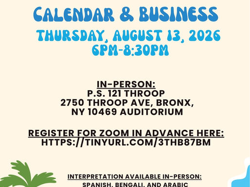 CEC 11 AUGUST CALENDAR AND BUSINESS MEETING 