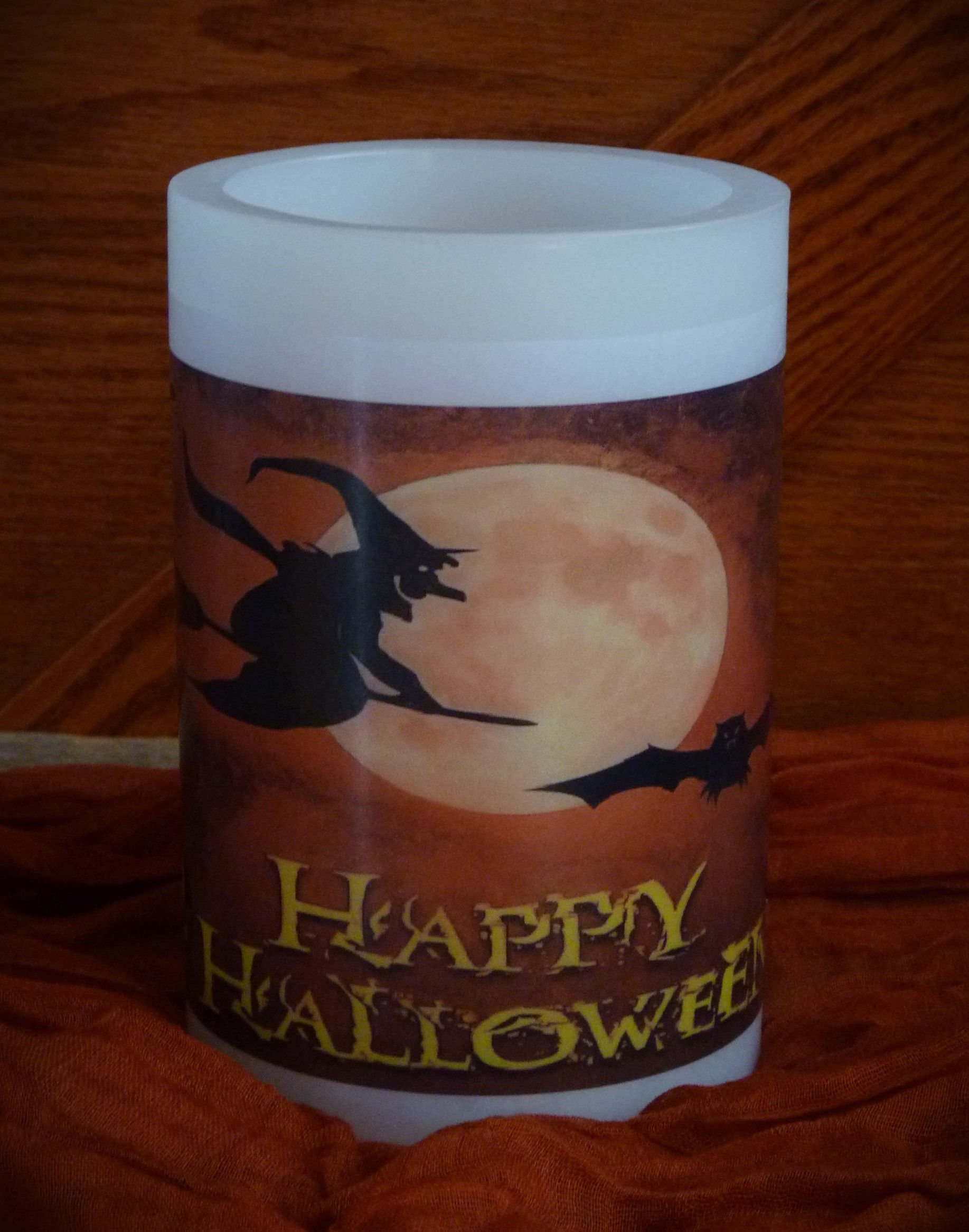 Halloween Luminary Hurricane Candle